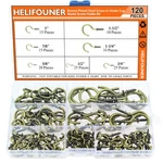 120 Pcs Bronze Cup Screw Hooks 7 Sizes 1/2"-1-1/2" Ceiling Self-tapping. Fixed Price $19.14.
