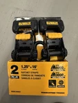 Dewalt Ratchet Tie Down Straps 1.25" 16' Pack DXBC30002 1000 Lbs S-hook. Fixed Price $35.00.