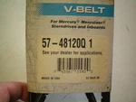 Quicksilver Mercury #57-48120Q1 V-belt, Free Freight. Fixed Price $24.95.
