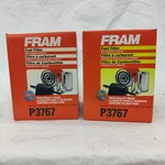 Qty 2 Fram P3767 Fuel Filters. Fixed Price $26.00.
