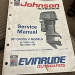 Johnson Evinrude Ei 90 Cross Models 85-115, 150-175 Service Manual 507949. Fixed Price $28.00.