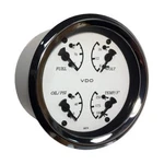 Vdo Cockpit Marine 85MM (3-3/8") 4 Gauge White Dial/bezel 110-15800. Fixed Price $104.95.