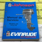 Spanish 1989 Johnson Evinrude 507871 Service Manual Model 9.9 Thru 30 Hp. Fixed Price $89.99.