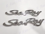 2PCS Script Chrome Emblem Badge Boat Logo 12-3/4" New Usa. Fixed Price $49.70.