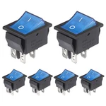 Vexunga 6PCS KCD4 Lighted Rocker Switch 20A 125V Ac 16A 250V Blue Light.... Fixed Price $14.36.