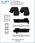 Manifold Exhaust Kit For Omc V8 Gm Chevy 5.0 5.7 305 350 Log Style Cobra Risers. Fixed Price $9708.00.
