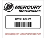 Mercury Marine Oil Plug Assembly, 19-8M0112869. Fixed Price $33.29.