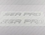 Sea Pro Boat Logo Chrome Raised Domed 3D Decals Stickers 32" X 4.7" 2PCS.. Fixed Price $109.25.