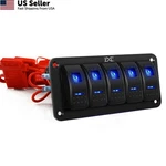 Fxc Pre-wired 5 Gang Rocker Switch Aluminum Panel With 40A Inline Fuse, Blue. Fixed Price $39.66.