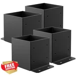 Spaceeup 6X6 Post Base 4 Pcs 5.6" Black Deck Anchor. Fixed Price $83.99.