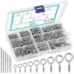 Mapvolut 306 Pcs Eye Hooks Screws Assortment Kit, - 10#, Sliver. Fixed Price $14.76.