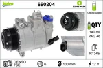 Compressor, Air Conditioning Valeo For Volvo 240 2.0 690204. Fixed Price $420.80.