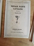 Vintage Repair Parts Catalog Johnson Motors J-70, Sea Horse 12-104. Fixed Price $18.95.