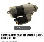 Yamaha Oem Staring Motor 6CE-81800-01-00 New. Fixed Price $629.33.
