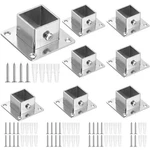 Morningro 8 Pcs Square Post 1" X Stainless Steel Flange Anchor Bases.... Fixed Price $28.61.