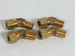 Fairview 74-6B Brass Compression Elbow 45 Deg 1/4" Npt 3/8" Tube Lot Of Used. Fixed Price $8.58.