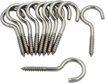 Dgol 10 Pcs 2-1/2 Inch 304 Stainless Steel Screw-in Hooks Middle Size, Sliver. Fixed Price $16.40.