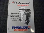 1997 Eu Johnson Evinrude Outboard 507266 - 70 Hp 3 Cylinder Factory Manual. Fixed Price $52.99.