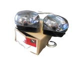Nos Vintage Nikko Dual 6V Motorcycle Horns Chrome Black 100DB 2.5A Made Japan. Fixed Price $74.99.