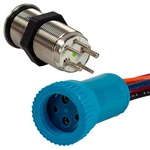 Bluewater 19MM Push Button Switch, Momentary, Blue/red Led, IP69K Rated. Fixed Price $80.58.