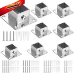 Morningro 8 Pcs Square Post Bases 1" X Stainless Steel Flange Silver. Fixed Price $29.12.