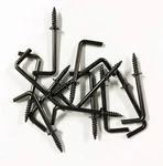 Idealsv 50 Pcs Black 1-1/4 Inch Shape Screw Hooks. Fixed Price $11.92.