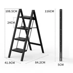Stepladder, Four Tiers, Foldable, Aluminum, Wide, Lightweight, Compact,. Fixed Price $72.50.