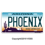 Arizona City Names Custom Aluminum Vanity Car License Plate "phoenix". Fixed Price $21.60.