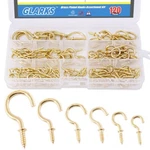 Brass Plated Screw-in Cup Hooks Lag Thread Handy Assortment 120PCS 6 S.... Fixed Price $17.43.