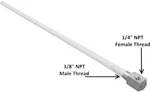 Marpac Fuel-gas-water Tank Pick-up Tube 24"HIGH 3/8ID 1/4NPT FF00320 Boat 7-0947. Fixed Price $12.35.
