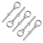 Ojtrtdr Metric M10 5 Pack Eye Bolt 3/8" X 4" Long, Stainless 4, Silver. Fixed Price $18.85.