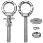 Zyuarom Pack M12 Stainless Steel Eye Bolts With Nuts, 1/2 X 3 Long Lifting .... Fixed Price $26.44.