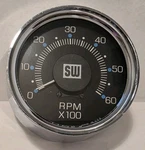 Stewart Warner 6K Tachometer 826527 3 1/2" Face Untested. Fixed Price $45.00.