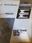 1968 Evinrude Parts Manual 85 Hp Speedifour Models 279015. Fixed Price $10.99.