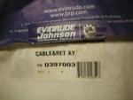 Evinrude/johnson/omc #397003 Cable And Retainer Assembly, Free Freight. Fixed Price $124.95.