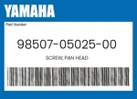Yamaha Genuine Screw, Pan Head 98507-05025-00. Fixed Price $11.29.