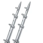 Taco 15' Silver/silver Outrigger Poles 1-1/8" Diameter OT-0442VEL15. Fixed Price $768.19.