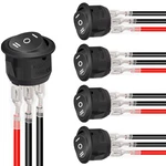 5PCS 12V Round Rocker Switch On/off/on Ac 6A/250V 10A/125V Spst 3. Fixed Price $11.99.
