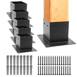 Zlinke 6 Pcs Metal 4 Post Base,inner Size 3.5"X3.5" Brackets Heav.... Fixed Price $86.15.