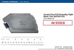 Polaris 18'-26' Sportsman Access Door/foil Assembly, Right, Black, 2637041-070. Fixed Price $44.99.