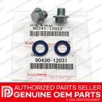 Genuine Toyota Lexus Oem Oil Drain Plug 90341-12012 + Gasket 90430-12031 Set. Fixed Price $14.99.