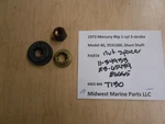 11-34933, 23-65439, 86665 Mercury 1973 Model 40 4HP 1-CYL Nut And Spacer T130. Fixed Price $12.99.