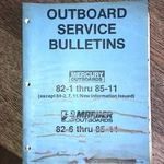 90-12655 Mercury Mercruiser Service Bulletins 1980-1985. Fixed Price $17.99.