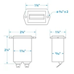 Seachoice 15321 Hourmeter Gauge For Boats, Rectangular, Black. Fixed Price $55.11.