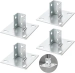 Homaisson 4PCS Post Bases, Slotted Hole Strut Channel SILVER-TYPE3. Fixed Price $58.55.