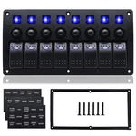 8 Gang Marine Switch Panel, Boat Rocker Waterproof, 12V Aluminum.... Fixed Price $64.07.