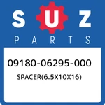 09180-06295-000 Suzuki SPACER(6.5X10X16) 0918006295000, New Genuine Oem Part. Fixed Price $25.58.