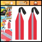 2 Safety Travel Flags For Kayak Canoe - Warning With Webbing, Towing Kit. Fixed Price $17.09.
