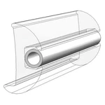 Taco 50' 1/2" D Arctic White Vinyl Tube Style Rub Rail Flexible Insert. Fixed Price $117.30.