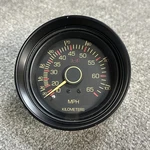 Nos Medallion Boat Kilometers & Mph Speedometer Gauge Black Display Maroon Marks. Fixed Price $150.00.